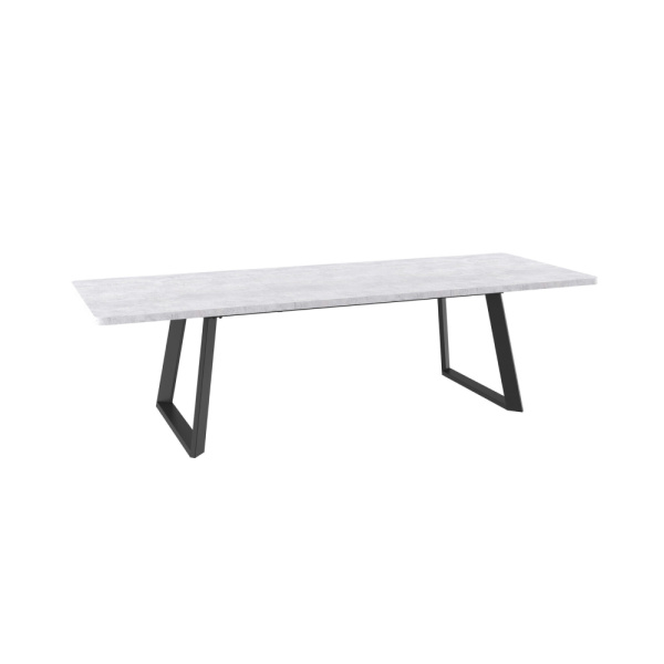 Стол LOFT LUX RADIAL-200, раздвижной 200(290)х105, СЕРЫЙ СЛАНЕЦ/ЧЕРНЫЙ LOFT 200